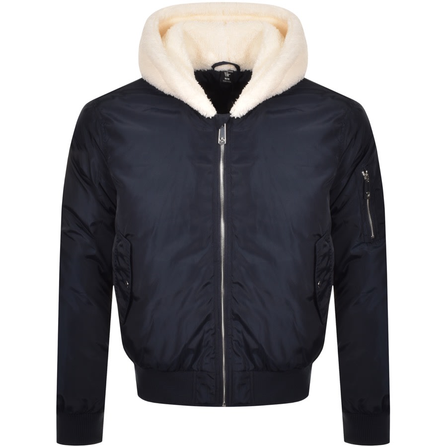 Alternative Image for ProductTrue Religion Sherpa Bomber Jacket Navy1